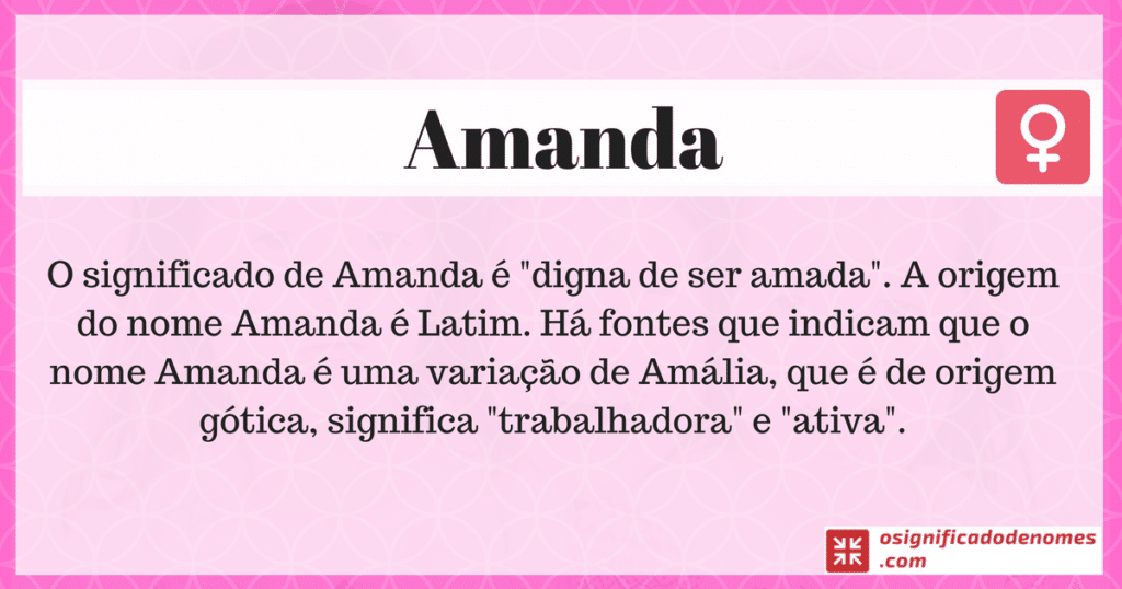 Significado de Amanda | Origem e Significado do Nome