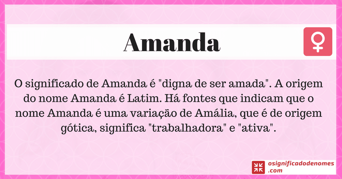 Significado de Amanda