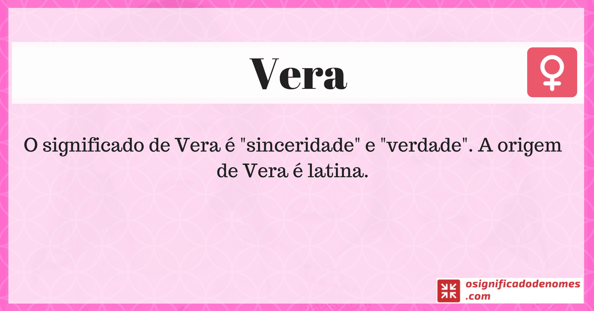 Meaning of Vera
