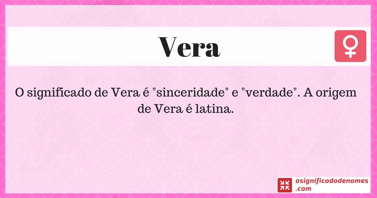 Significado de Vera