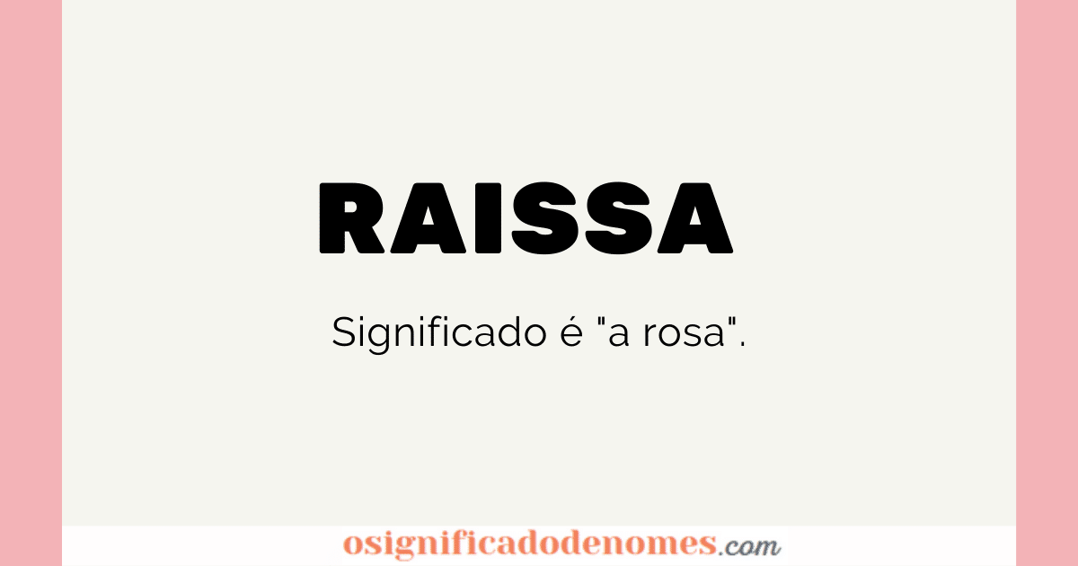 Significado de Raissa