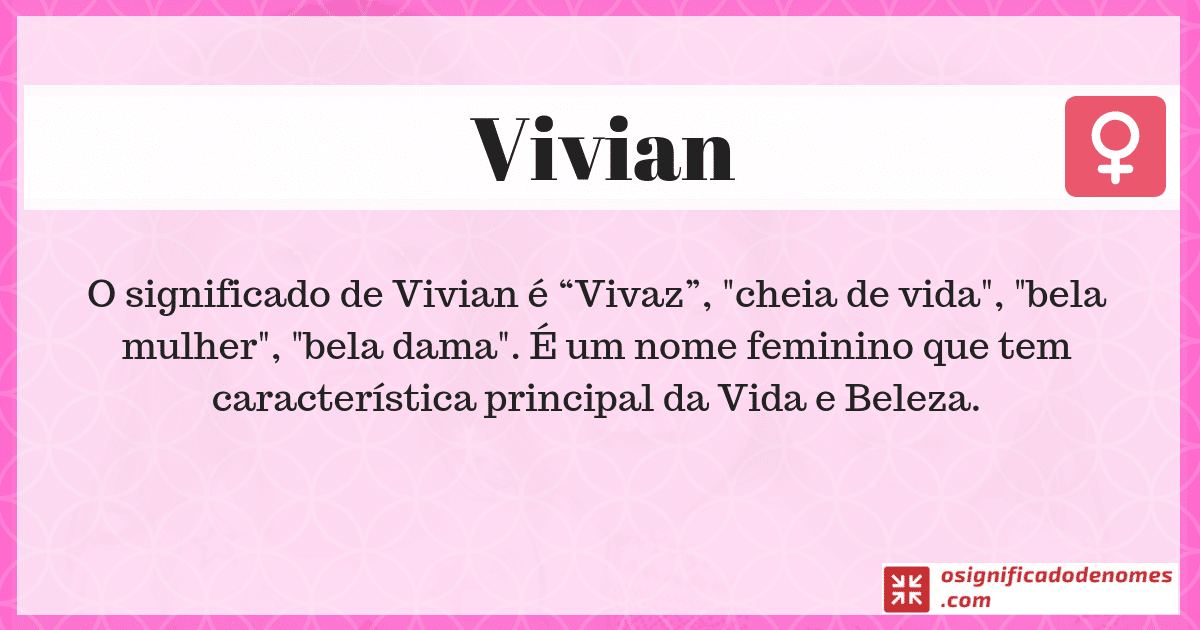 Significado de Vivian