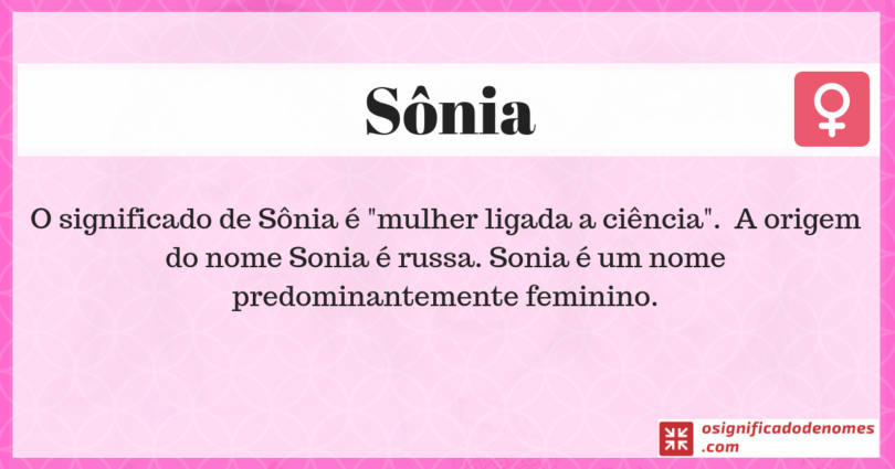 Significado de Sônia