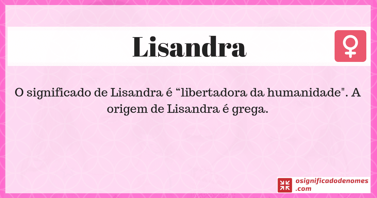 Significado de Lisandra