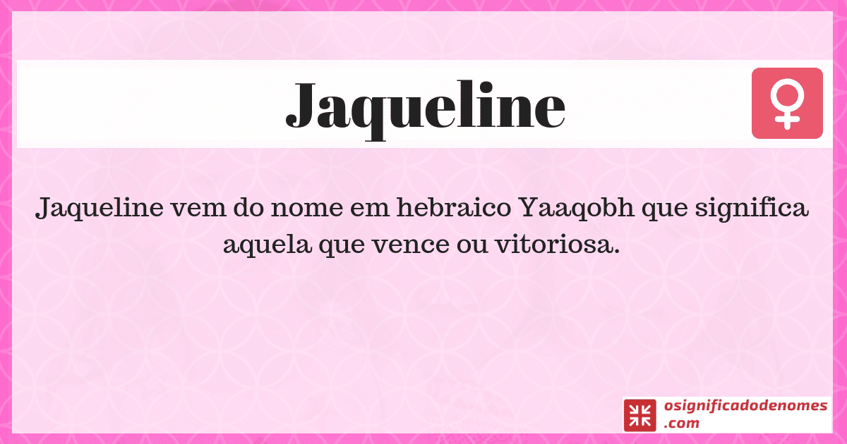 Significado de Jaqueline