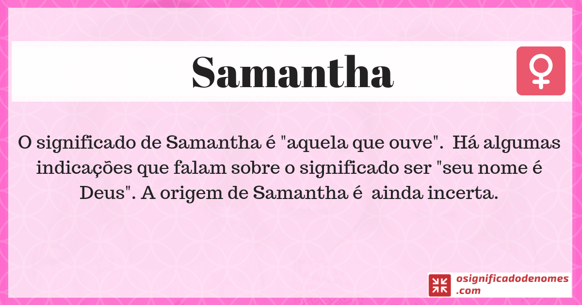 Significado de Samantha