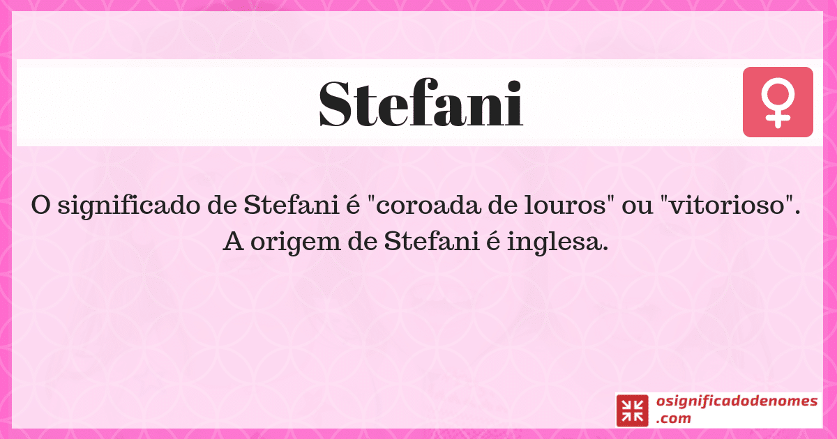 Significado de Stefani