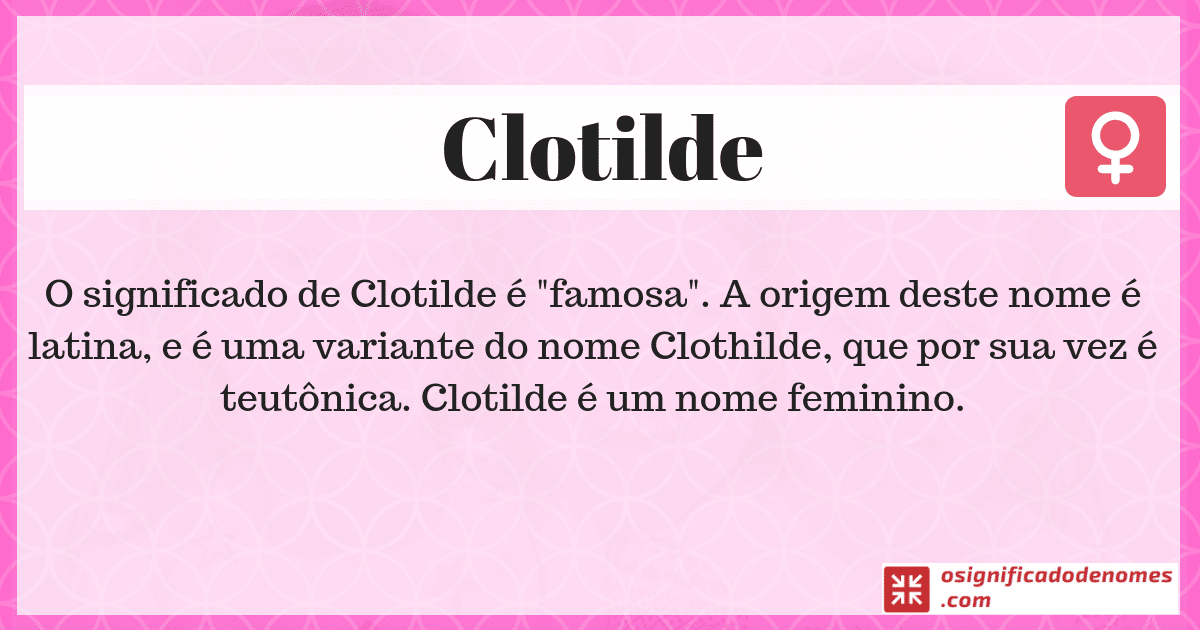 Significado de Clotilde