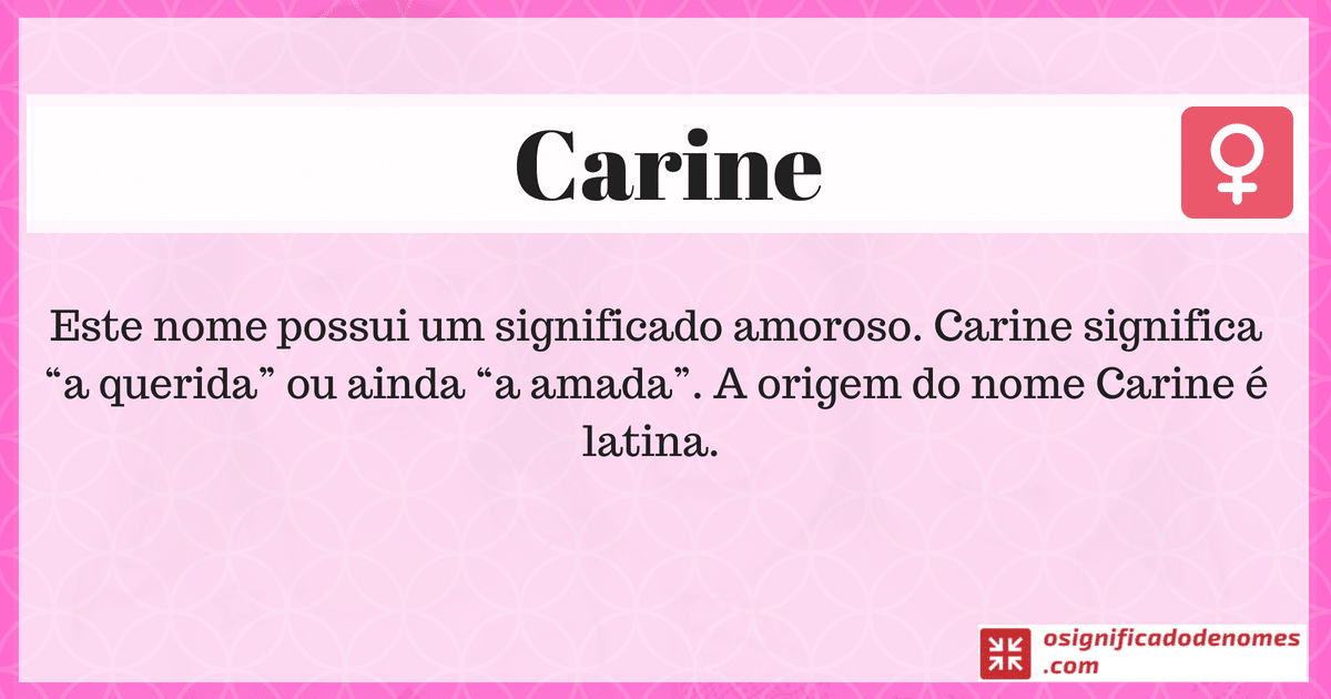 Meaning of Carine