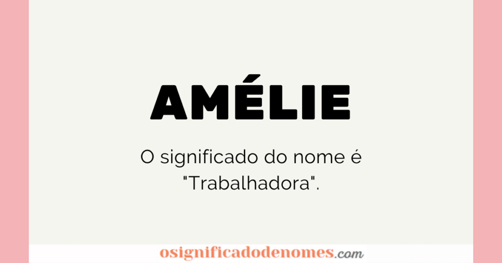 Significado de Amélie