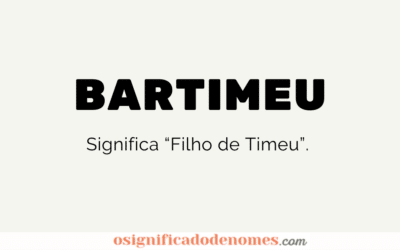 Significado de Bartimeu