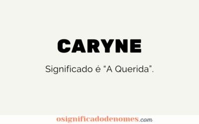 Significado de Caryne