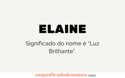 Significado de Elaine