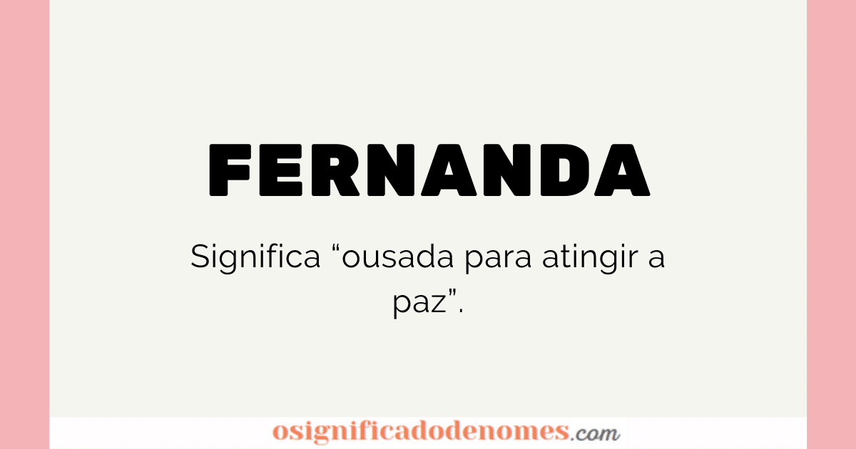 Significado De Fernanda