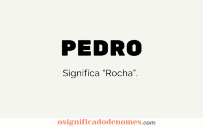 Meaning of Pedro